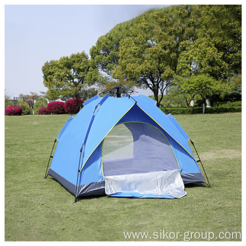 Outdoor camping tent 2-4 people automatic tent spring type quick opening rainproof sunscreen camping tent